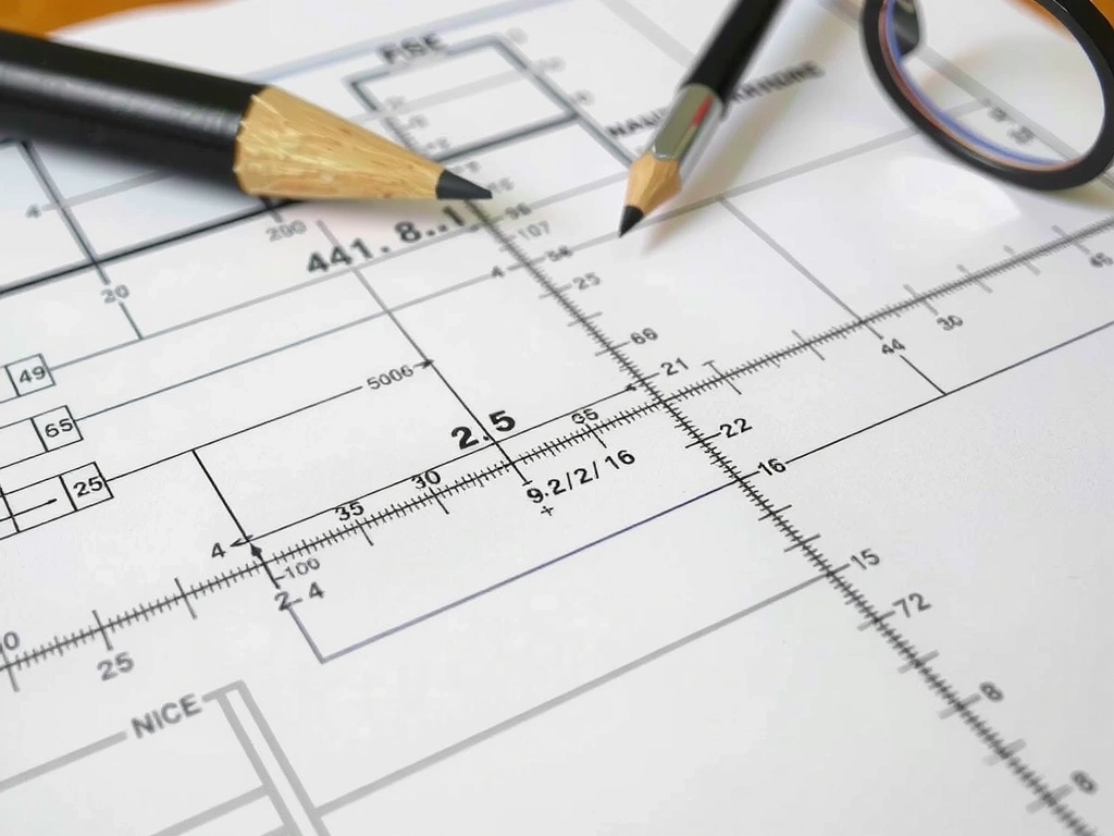 Technical blueprint detail